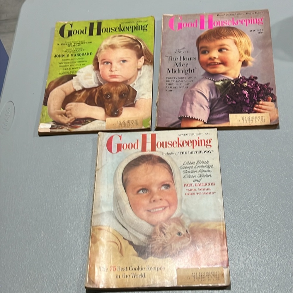 Vintage GOOD HOUSEKEEPING magazine bundle of 3